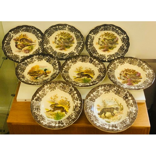 75 - Selection of Royal Worcester Palissy plates and bowls, all in overall good condition, age related wa... 