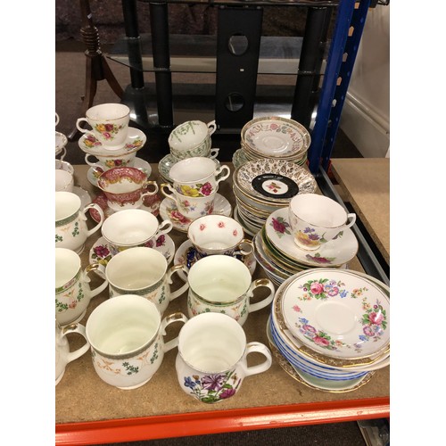 207 - Selection of assorted china cups and saucers, all in good overall condition, age related ware