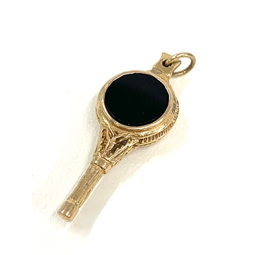 154 - Antique gold stone set watch key