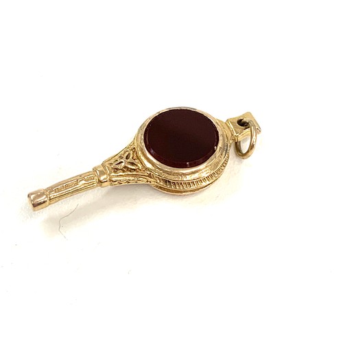 154 - Antique gold stone set watch key