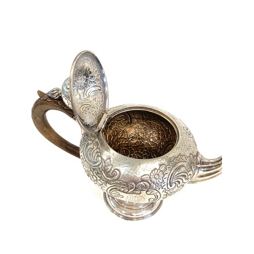 91 - Early Georgian Scottish silver teapot 594g