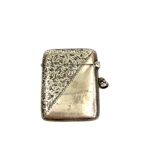 78 - Antique silver vesta case / match striker