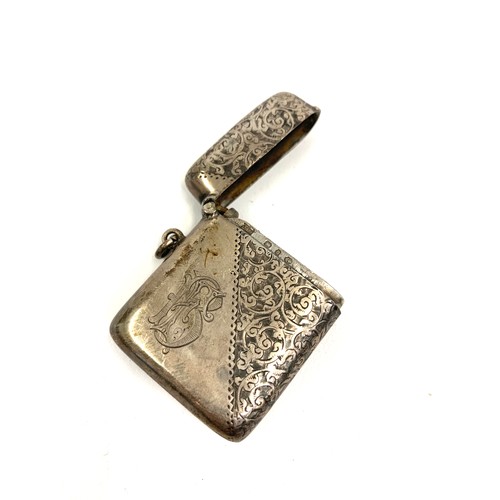 78 - Antique silver vesta case / match striker