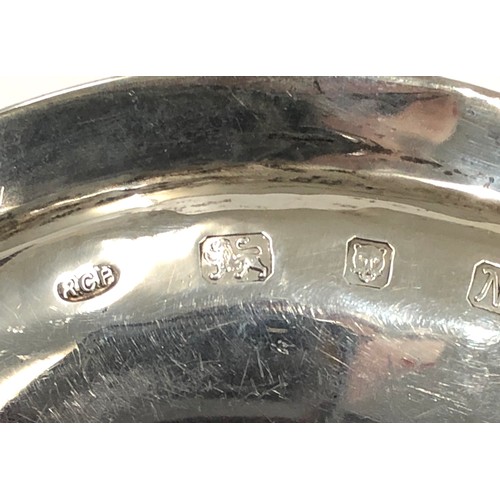 59 - Heavy hallmarked silver chamber stick London silver hallmarks weight 440g, matching hallmarks