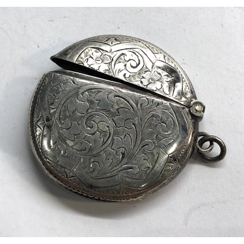 62 - Antique silver vesta / match striker