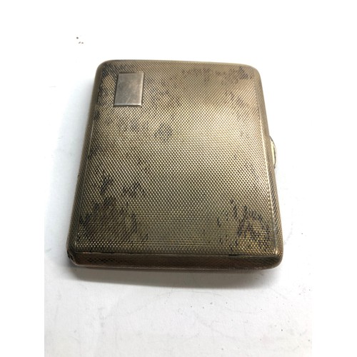 70 - Engine turned silver cigarette case weight 80g good condition