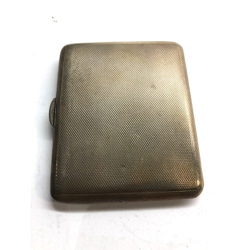 70 - Engine turned silver cigarette case weight 80g good condition