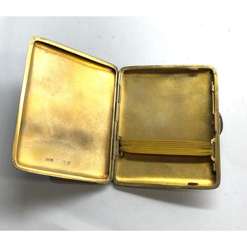 70 - Engine turned silver cigarette case weight 80g good condition