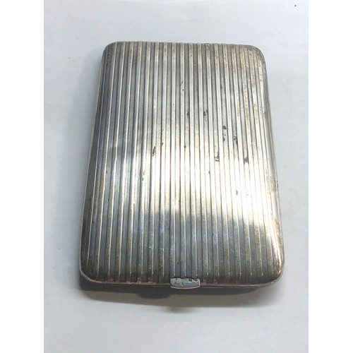 63 - Large continental silver cigarette case weight 160g measures approx 14cm by 8.2cm