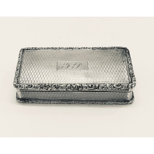4 - Antique Georgian silver snuff box Birmingham silver hallmarks makers WP measures approx 75mm by 40mm... 