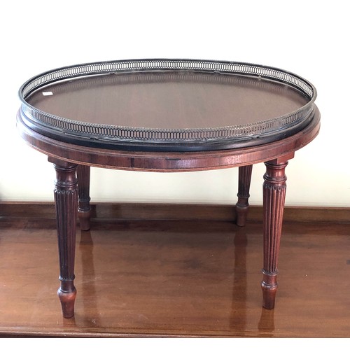 455 - Mahogany gallery tray small table