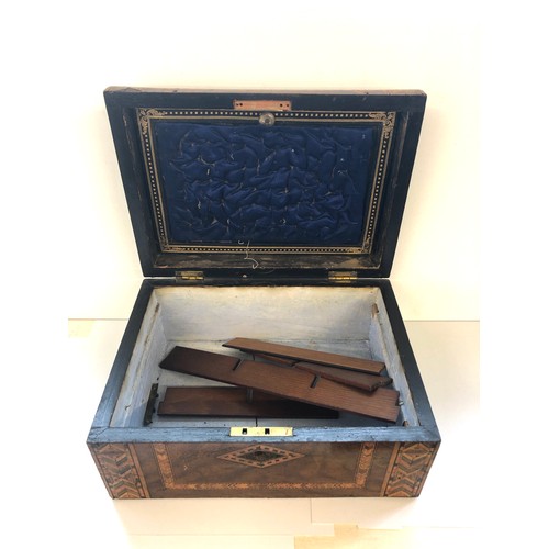 433 - Antique inlaid writing box for restoration