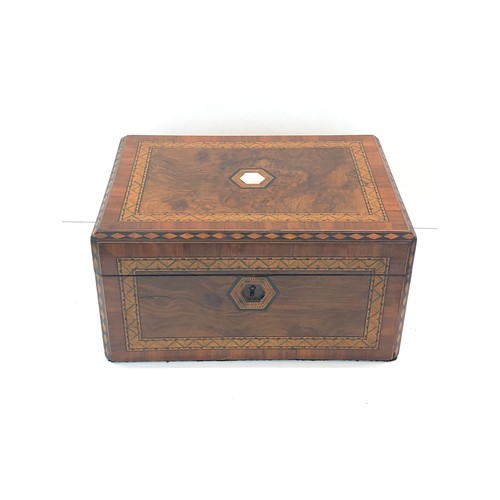 436 - Antique inlaid writing box