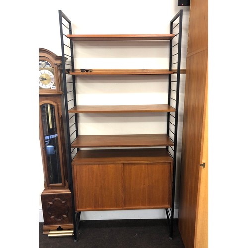 460 - Retro 1960s Teak ladderacks shelf unit, measures approx 79” tall 37” wide 14” depth