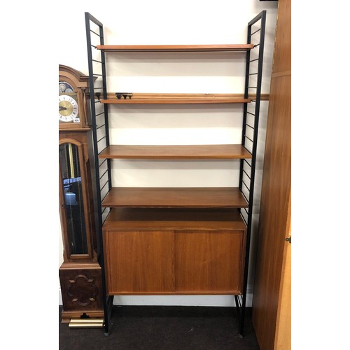 460 - Retro 1960s Teak ladderacks shelf unit, measures approx 79” tall 37” wide 14” depth