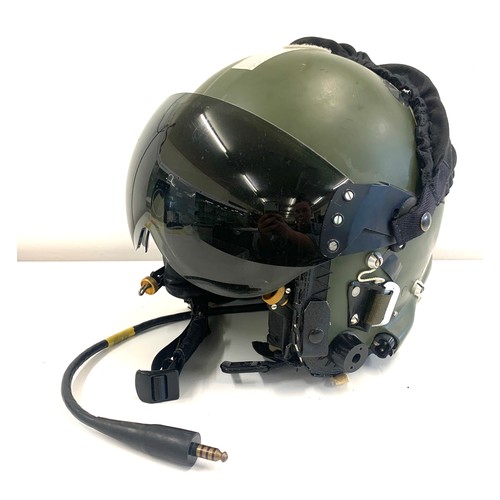 28 - An R.A.F. Pilot's Helmet, Denis Ferranti Ltd. electrical headset, NATO 5965-99-954-3067.