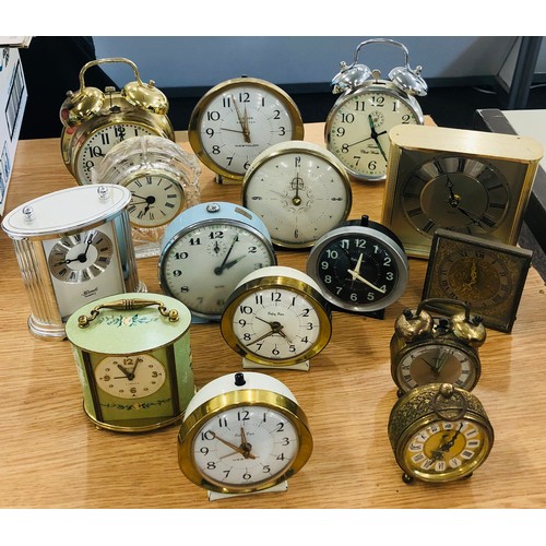 45 - Selection of miscellaneous mantle clocks, to include Westclox, etc, all clocks untested