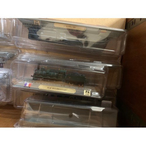 66 - Selection of 14 Del Prado train models, all in original plastic packaging