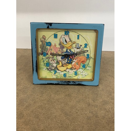 90 - Donald duck automated vintage clock Made in Scotland