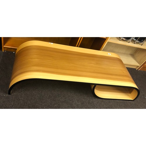 94 - Retro style bentwood coffee table, some light scratches to top