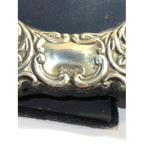 58 - Vintage ornate silver picture frame embossed with cherubs measures approx 17cm by 15cm please see im... 