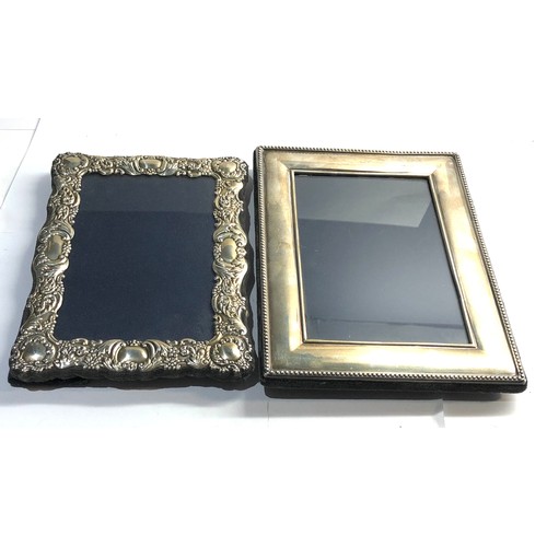 50 - 2 Vintage silver picture frames largest measures 20cm by 16cm please see images for details