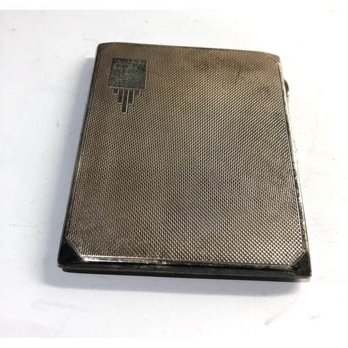 27 - Antique silver engine turned cigarette case weight 120g