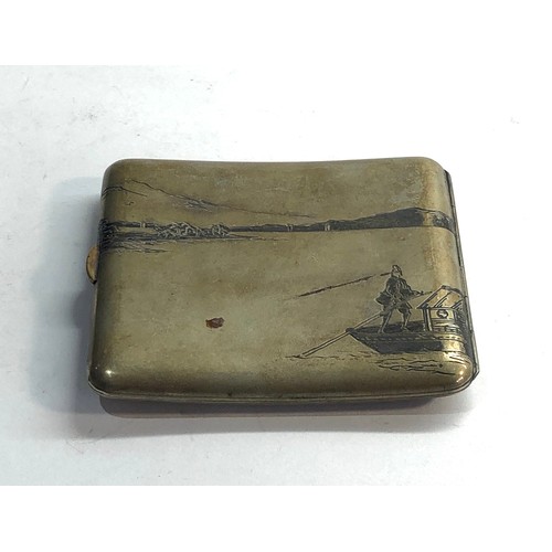 20 - Japanese silver niello cigarette case