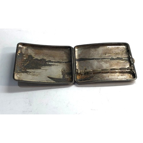 20 - Japanese silver niello cigarette case