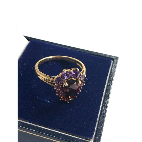 170 - 9ct gold gem set dress ring weight 3.g