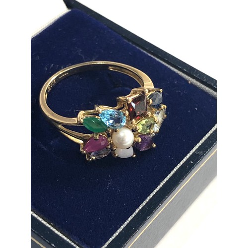 171 - 9ct gold gem set dress ring weight 2.8g