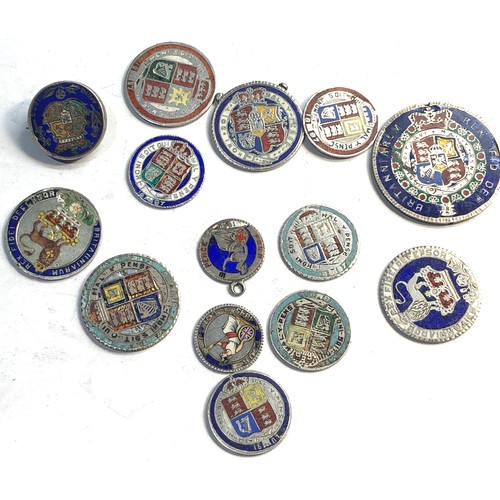 310 - Selection of antique Enamelled silver coins