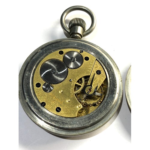 290 - Military pocket watch H.Williamson Ltd London 32785F dennison nickel case military broad arrow on ba... 