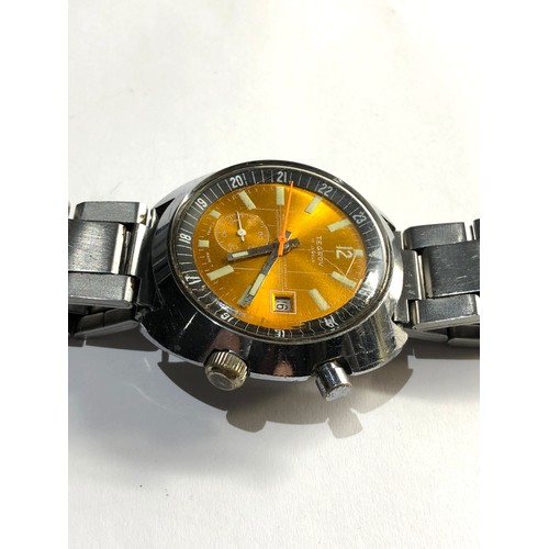 242 - Gents 17j Vintage Tegrov Minutestop wristwatch Watch the watch is ticking but other function unkown ... 