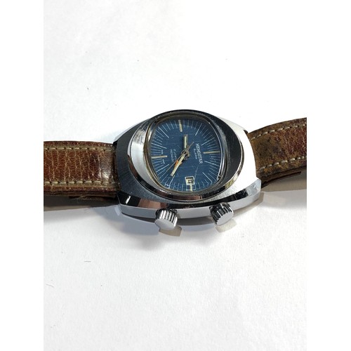 247 - Vintage Memostar alarm 17 jewel gents wristwatch good overall condition in working order but no warr... 