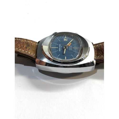 247 - Vintage Memostar alarm 17 jewel gents wristwatch good overall condition in working order but no warr... 