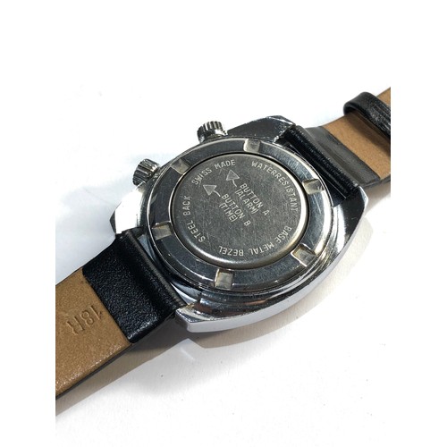 253 - Vintage Memostar alarm 17 jewel gents wristwatch good overall condition in working order but no warr... 