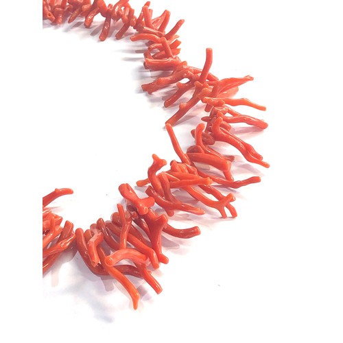 217 - Antique coral branch necklace