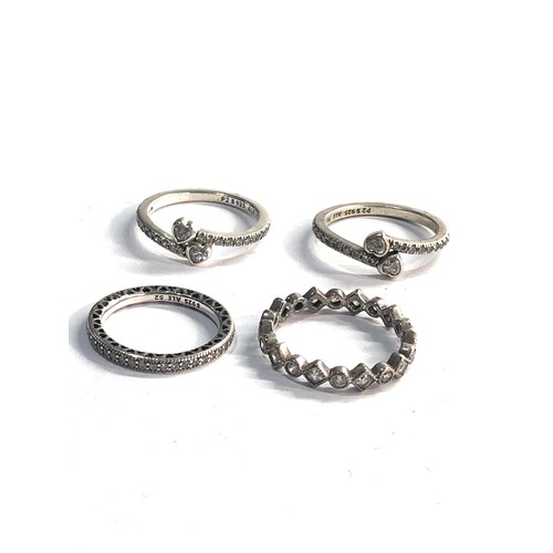 160 - 4 silver Pandora rings