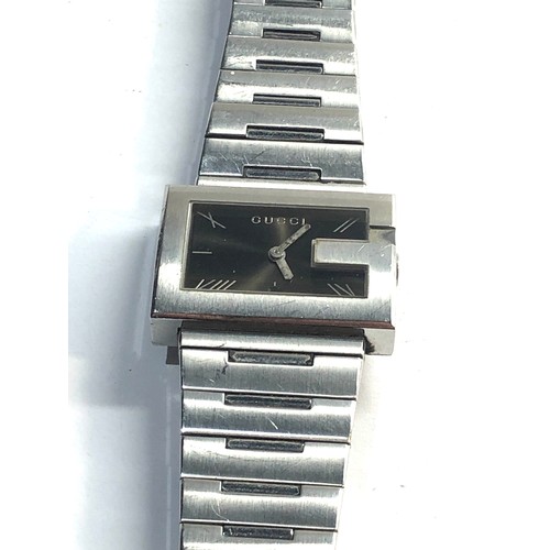 278 - Gents Rectangle Large Gucci wristwatch stainless steel