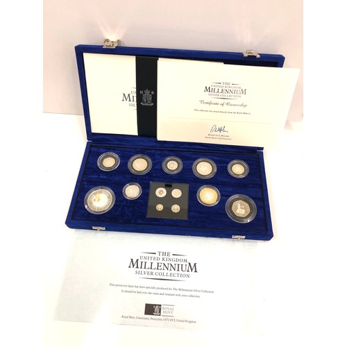 315 - The united Kingdom Millennium silver coin collection boxed with coa