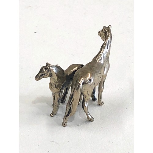 99 - Dutch silver miniature horse and fowl dutch sword hallmark