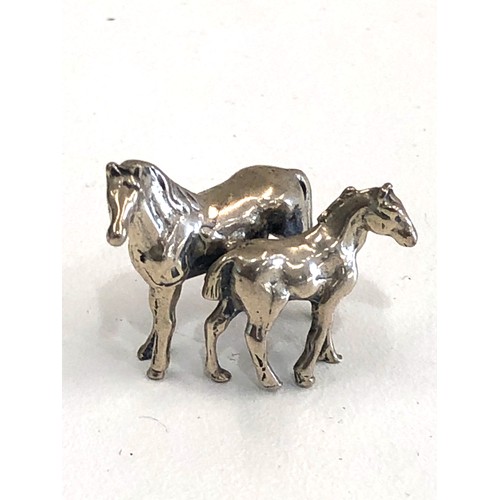 99 - Dutch silver miniature horse and fowl dutch sword hallmark