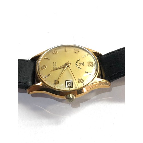 262 - Vintage Worcester automatic gents wristwatch 25 Jewels Swiss Made c.1970's  ticks but no warranty gi... 