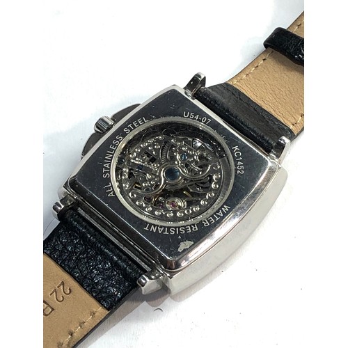 264 - Kenneth Cole Reaction automatic gents wristwatch KC1452  ticks but no warranty given