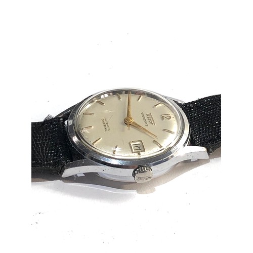 270 - Vintage Tissot visodate camping automatic gents  stainless steel wristwatch in working order but no ... 