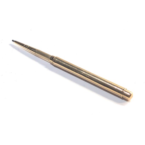 186 - 9ct gold extending sampson morden pencil measures approx 7.5cm and 11.5cm when extended weight 16.7g... 