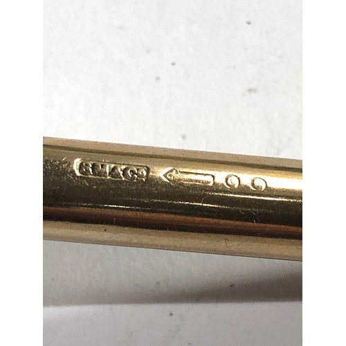 186 - 9ct gold extending sampson morden pencil measures approx 7.5cm and 11.5cm when extended weight 16.7g... 