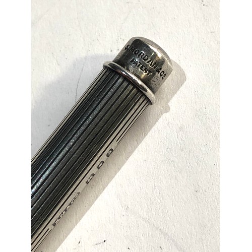 187 - Antique silver extending sampson morden pencil measures approx 8cm and 12cm when extended weight 27g... 