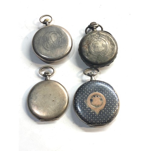 303 - 4 antique silver pocket watches spares or repair